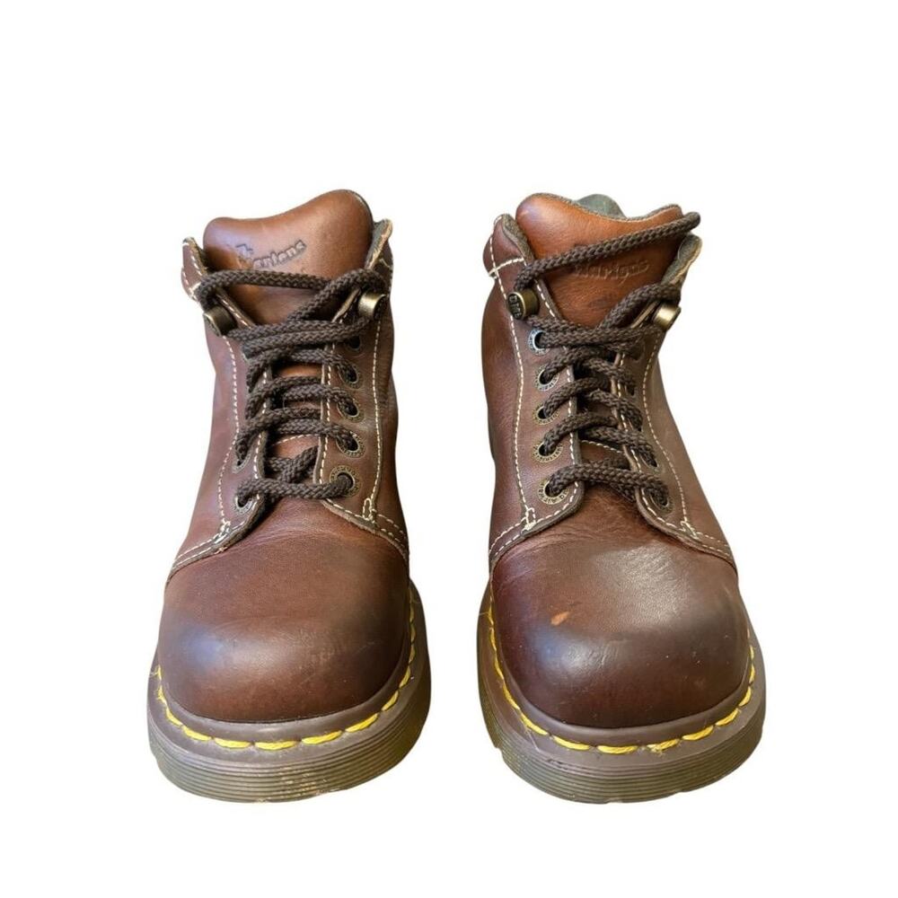 Vintage Y2K Dr Martens 8542 Chunky Ankle Boot Brown Leather Women US size 7 - Picture 4 of 6